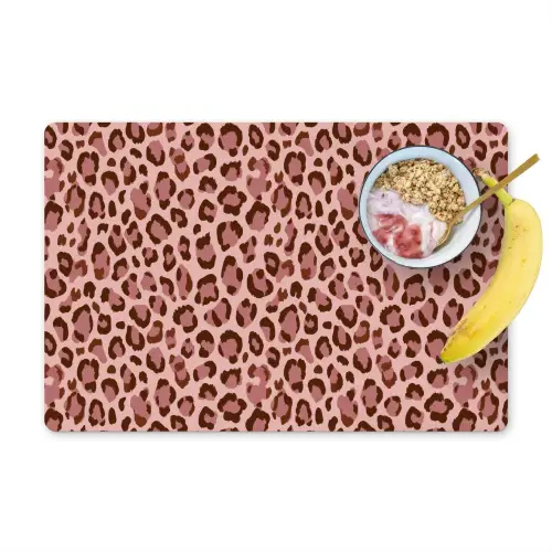 Luipaard - Patroon - Roze Placemat vinyl groot 368 -zzzproduct_Kitchenyeah-website