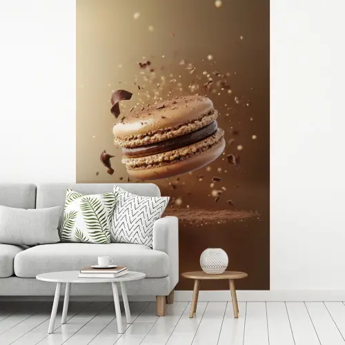 Chocolade - Macarons - Eten - Snoep fotobehang vinyl groot -woonkamer