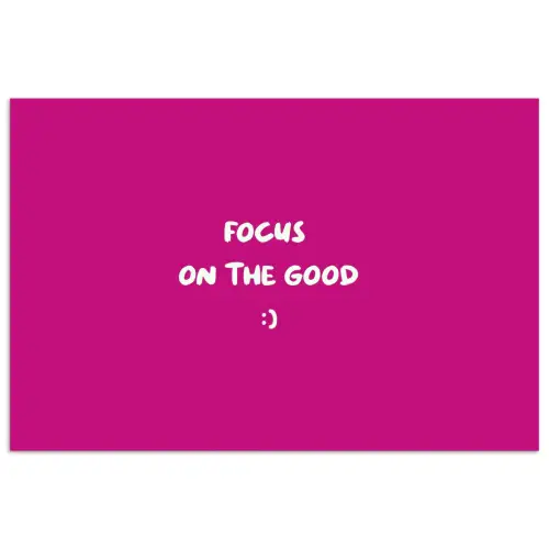 Focus - Smiley - Roze poster papier klein -3d