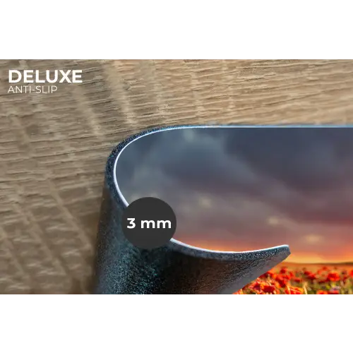 Zonsondergang - Klaprozen - Rood - Bloemen - Veld - Natuur Placemat vinyl groot -closeup