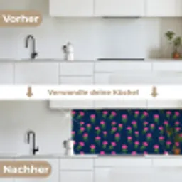 Kwallen - Diepzee - Neon keuken achterwand 2 middel 871 -voor-na_DE
