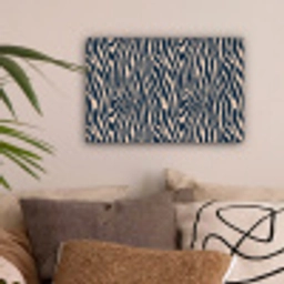 Zebra - Patroon - Blauw - Beige canvas 2cm klein 34 -sfeer1