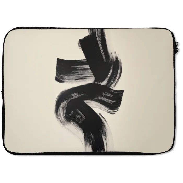 Strepen - Zwart - Abstract laptophoes neopreen klein -zkaufland3dotto