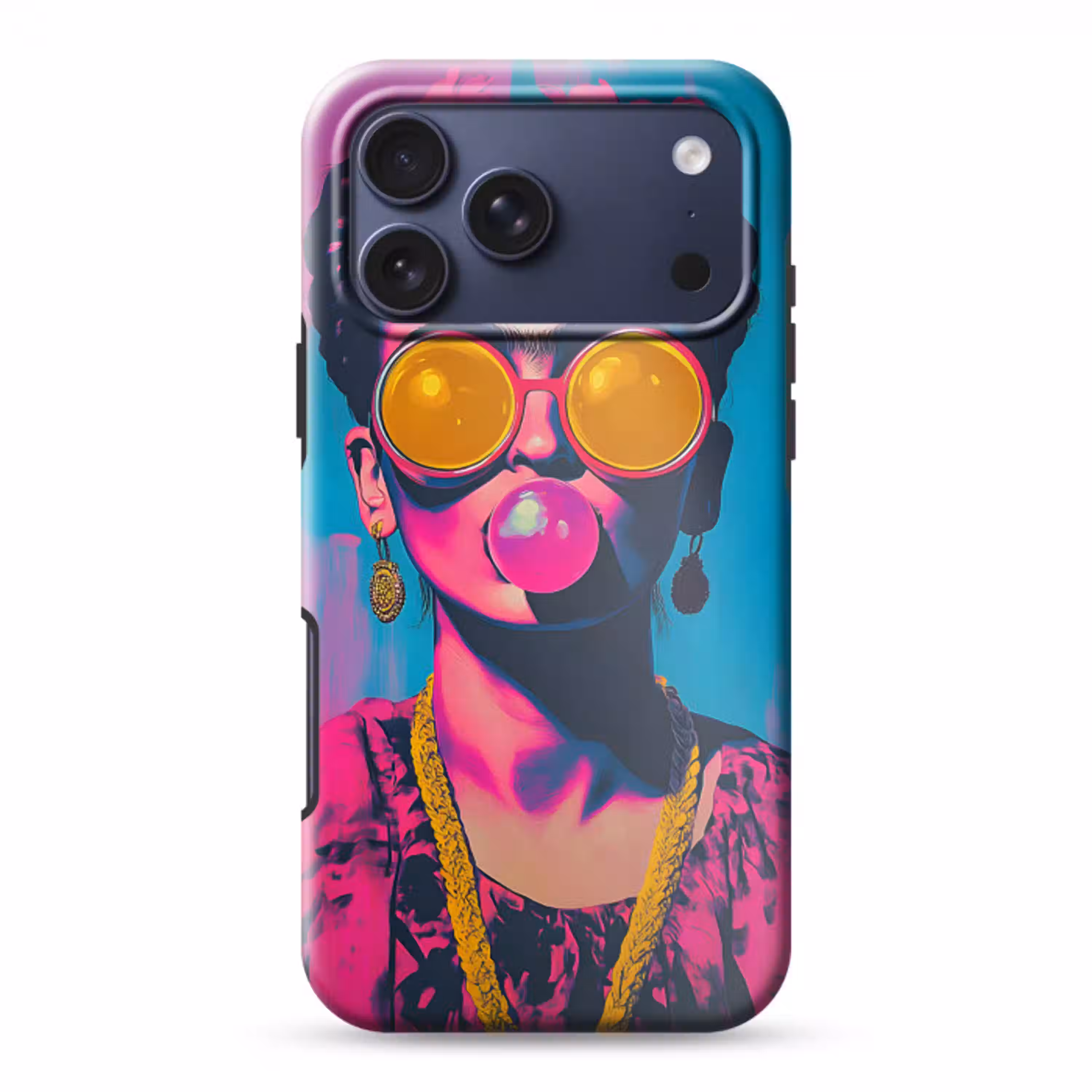 Vrouw - Kauwgom - Zonnebril - Oranje Toughcase MagSafe Apple iPhone 17 Pro Max klein -3d
