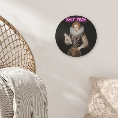 Portret - Humor - Neon Akoestische PET Vilt - Rond klein -sfeer4