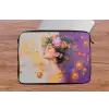 Abstract - Vrouw - Bloemenkroon - Goud laptophoes neopreen klein -tafel