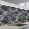 Donkergrijs - Bliksem - Marmer keuken achterwand 2 middel 871 -3d_schuin