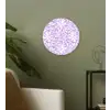 Paars - Wit - Bloemen Wandcirkel plexiglas klein 852 -sfeer3