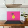 Illustratie - Fruit - Peer - Groen keuken achterwand spatscherm klein -sfeer2