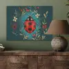 Bloemen - Lieveheersbeestje - Hartje - Rood PET vilt klein -sfeer2