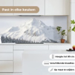 Berg - Sneeuw - Winter - Natuur - Wit keuken achterwand 2 middel -sfeer4_NL
