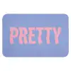 Pretty - Roze - Blauw - Golvend Badmat klein -3d