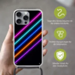 Esthetiek - Retro - Neon Hoesje iPhone 16 Pro Max met koord klein -sfeer2_DE
