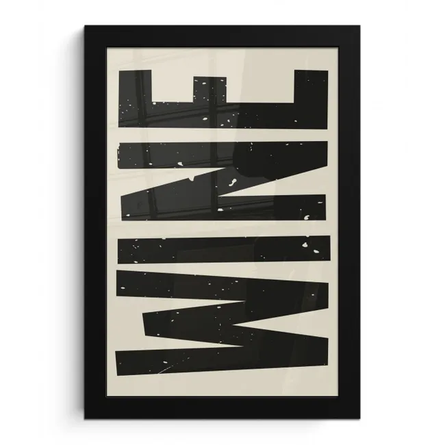 Zwart - Wijn - Decoratie - Vintage fotolijst zwart zonder passe partout klein -3d