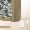Bos - Winter - Bomen - Natuur - Pad - Sneeuw Light Box met batterij (Wandlamp) middel -USP_websiteoplaadbaarNL