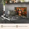 Vrouwen - Bloemen - Modern - Bril - Abstract keuken achterwand spatscherm klein -usp_FR