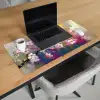 Vogels - Bloemen - Roze Muismat XXL klein -sfeer1