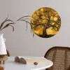 Boom - Levensboom - Abstract - Goud Wandcirkel behangsticker klein -sfeer3