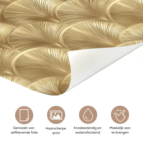 Patroon - Waaier -  Goud deurposter klein 289 -closeup_NL