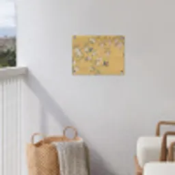 IJsvogels - Bloesem - Geel tuinposter los doek klein -sfeer8