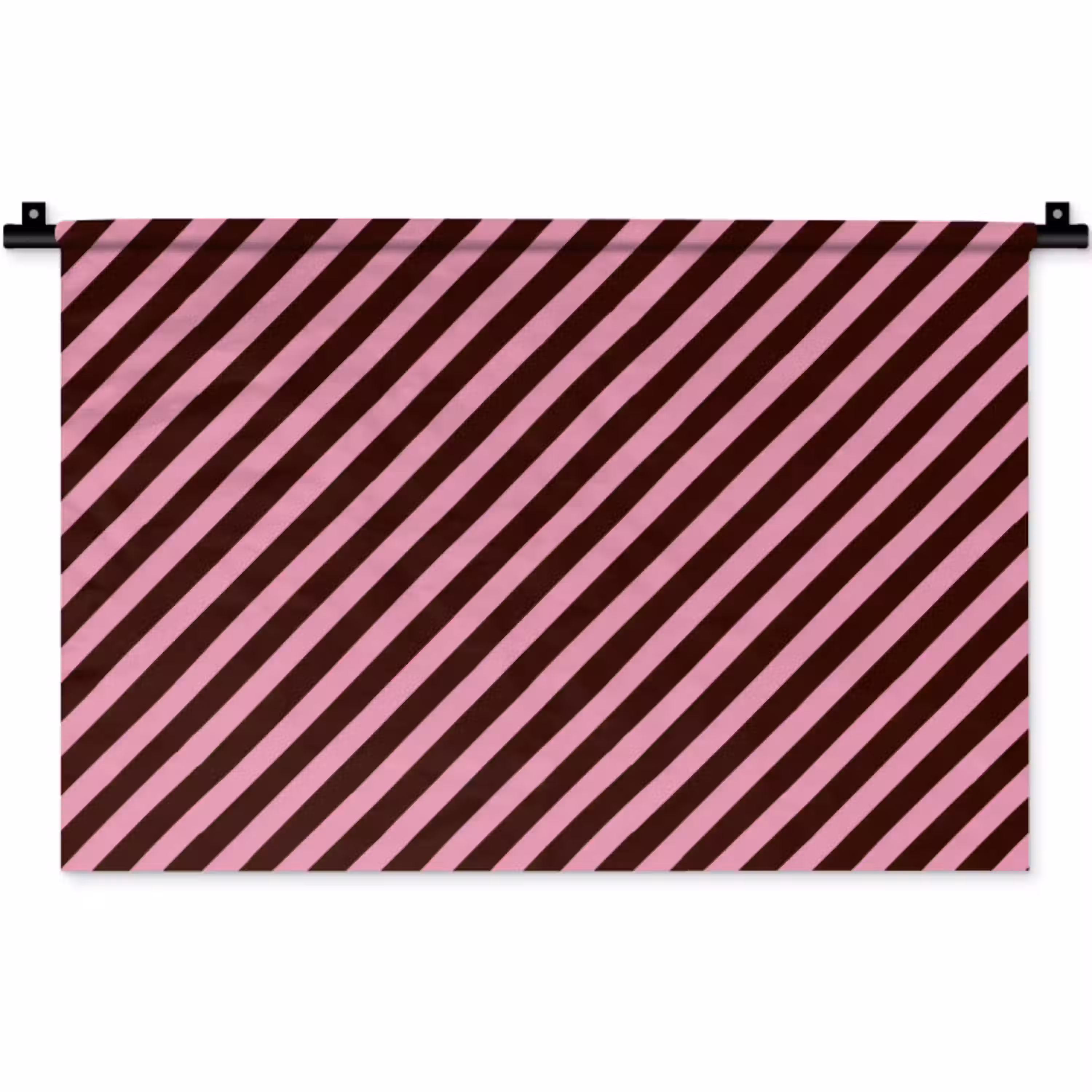 Strepen - Roze - Bruin Wandkleed katoen klein 269 -zz3d