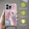 Zwaan - Sjaaltje - Pastelwolken Hoesje iPhone 16 Pro Max met koord klein -sfeer2_NL