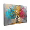 Boom - Kleurrijk - Grijs - Modern canvas 2cm klein -z3d