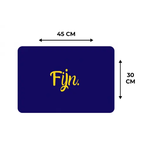 Blauw - Geel - Fijn Placemat vinyl groot -specs