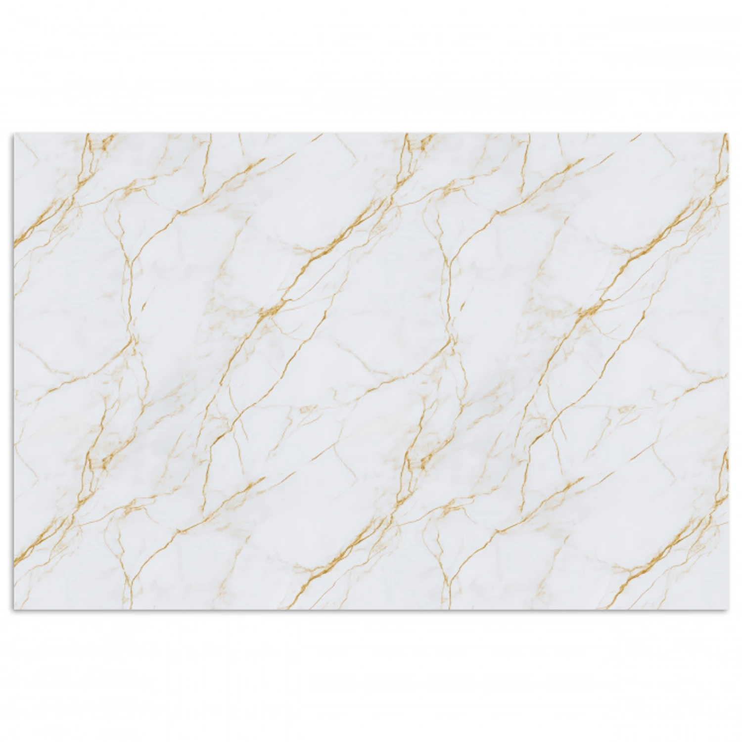 Wit - Marmer - Goud - Luxueus poster papier klein 62 -3d