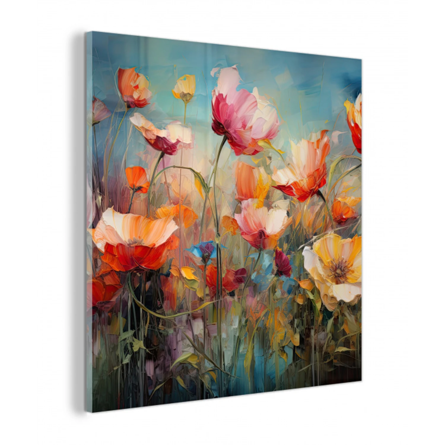 Bloemen - Watercolor - Kunst - Botanisch - Natuur plexiglas 5mm klein -z3d