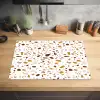 Terrazzo -  Patroon - Wit - Urban Inductie beschermer vinyl 3mm klein 276 -sfeer5
