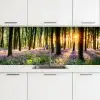 Bos - Bloemen - Lavendel - Zon - Paars - Natuur keuken achterwand 2 middel -3d