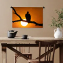Gier - Tak - Zon - Oranje Wandkleed katoen klein -sfeer6