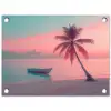 Zee - Boot - Zonsondergang tuinposter los doek klein -3d