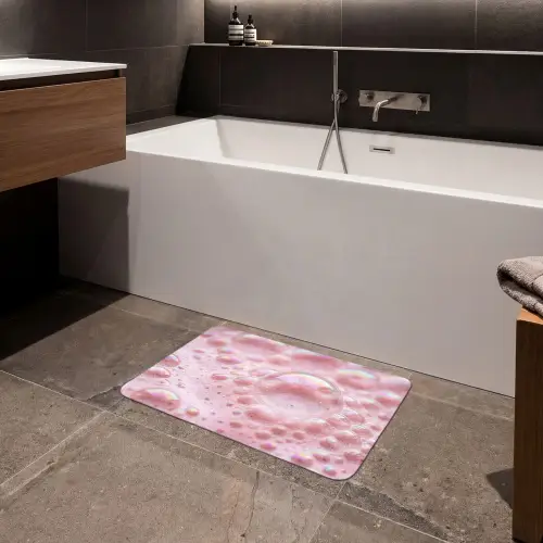 Schuim - Structuur - Roze Badmat klein -sfeer3