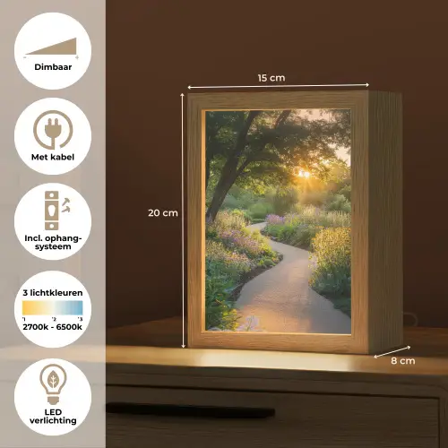 Pad - Bloemen - Park Light Box met kabel (Tafellamp) klein -USP_NL