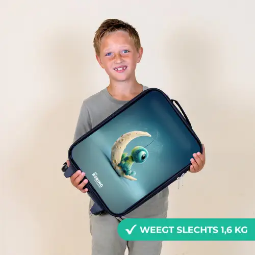 Dromerig Wezentje op de Maan Kinderkoffer - Zwart klein -sfeer4_NL