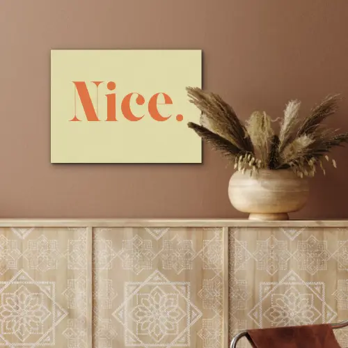 Nice - Oranje - Geel - Minimalistisch PET vilt klein -sfeer4