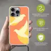 Vogels - Cirkels - Geel Hoesje iPhone 16 Pro Max met koord klein -sfeer2_NL