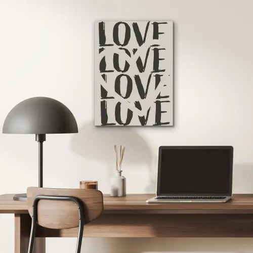 Love - Hart - Beige PET vilt klein -sfeer5