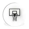 Basketbalbord - Minimalistisch - Zwart Wandcirkel aluminium klein -3d