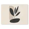 Plant - Beige - Japandi muismat rubber klein -3d