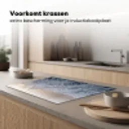 Rijp - Gras - Kristallen - Winter - Minimalistisch Inductie beschermer vinyl 3mm klein -sfeer1