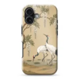 Kraanvogels - Water - Beige Toughcase MagSafe Apple iPhone 17 klein -3d