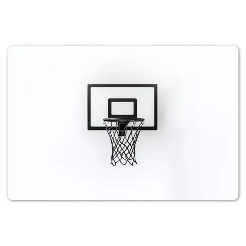 Basketbalbord - Minimalistisch - Zwart Placemat vinyl groot -zzsfeer1_Kitchenyeah-website