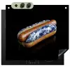 Hotdog - Porselein - Delfts blauw - Eten Inductie beschemer met haakjes middel -3d