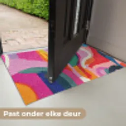 Vormen - Golvend - Abstract - Felroze Deurmat klein -USP_NL