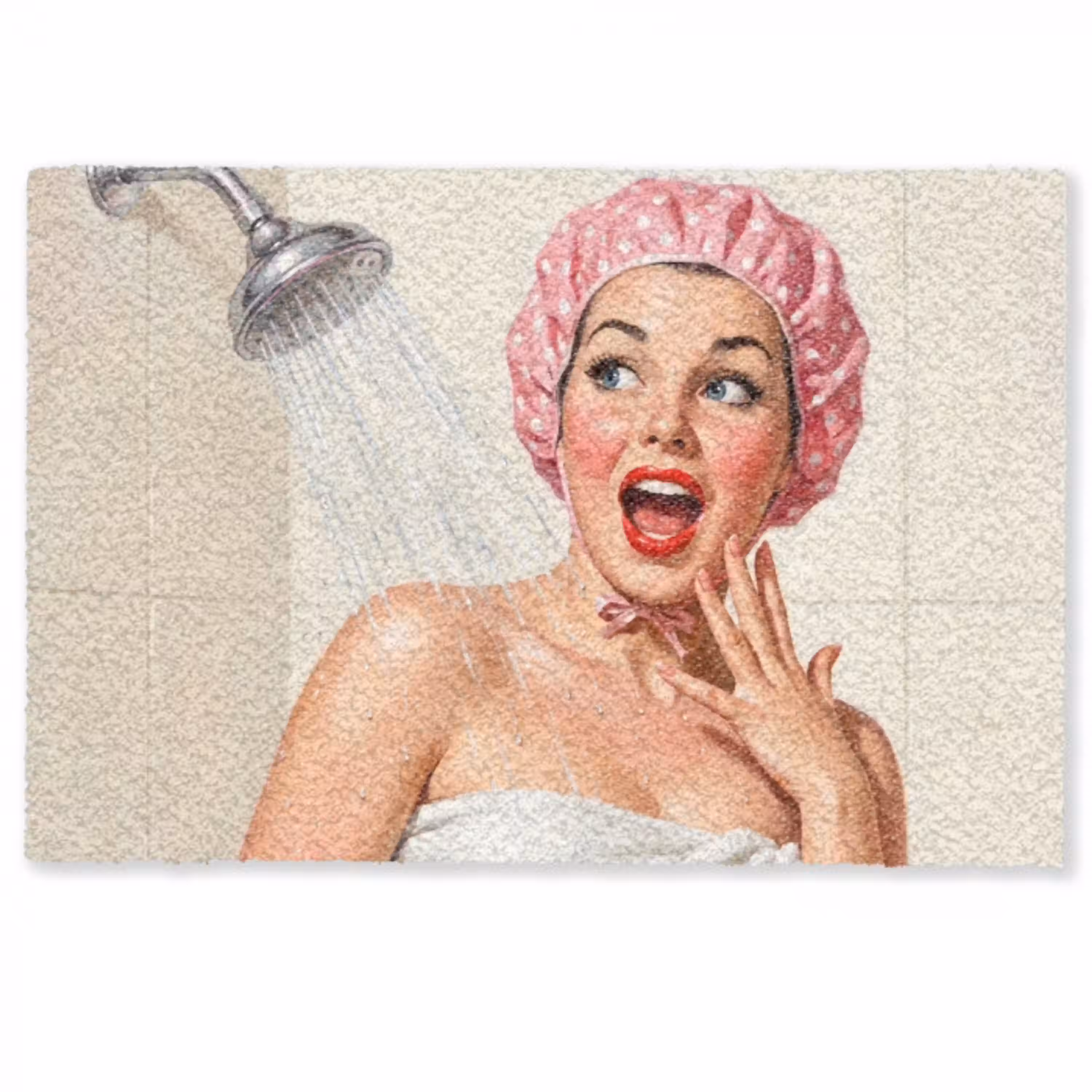 Vrouw - Douche - Roze Deurmat klein -zkaufland3d