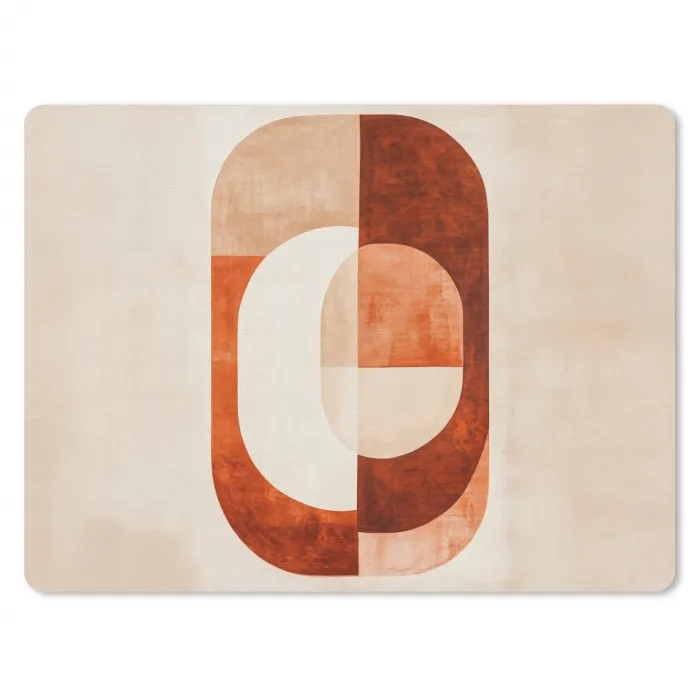 Illustratie - Abstract - Vormen - Rood muismat rubber klein -3d