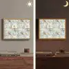 Botanisch - Zangvogel - Blauw Light Box met batterij (Wandlamp) middel 907 -sfeer3